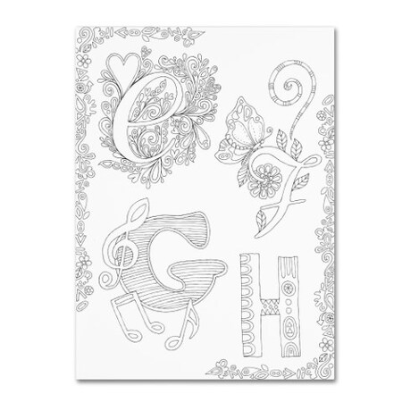 Hello Angel 'Letters & Words 25' Canvas Art,14x19